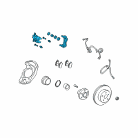 OEM 2011 Toyota Highlander Caliper Assembly Diagram - 47730-0E031