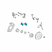 OEM 2011 Toyota Highlander Front Pads Diagram - 04465-48150