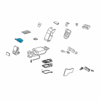 OEM 2008 Lexus LS600h Panel Assy, Rear Seat Console Diagram - 589G0-50010-B0