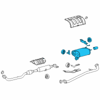 OEM 2012 Toyota Camry Rear Muffler Diagram - 17430-0V040