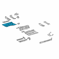 OEM 2011 Lexus IS250 Pan, Front Floor, RH Diagram - 58111-24050