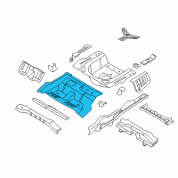 OEM Hyundai Sonata Panel Assembly-Rear Floor, Front Diagram - 65511-3S100