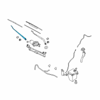 OEM 2010 Hyundai Accent Windshield Wiper Arm Assembly(Passenger) Diagram - 98320-1G001