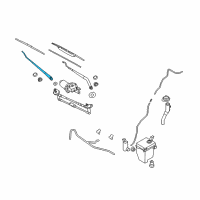 OEM 2007 Kia Rio Windshield Wiper Arm Assembly Passenger Diagram - 983201G001