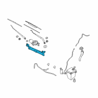 OEM 2009 Kia Rio Linkage Assembly-Windshield Wiper Diagram - 981201G000