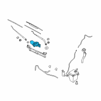 OEM Kia Rio Windshield Wiper Motor Assembly Diagram - 981101G000