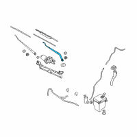 OEM 2010 Hyundai Accent Windshield Wiper Arm Assembly(Driver) Diagram - 98310-1G000