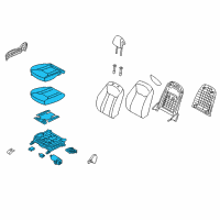 OEM 2012 Hyundai Azera Cushion Assembly-Front Seat, Passenger Diagram - 88201-3V530-XBE