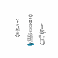 OEM 2000 BMW X5 Front Lower Coil Spring Pad Diagram - 31-33-1-096-299