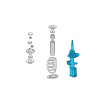 OEM 2006 BMW X5 Front Left Spring Shock Absorber Strut Diagram - 31-31-6-764-599