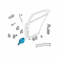 OEM 1999 Pontiac Grand Am Handle Asm-Rear Side Door Inside *Graphite Diagram - 22616252