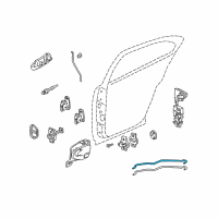 OEM 2003 Pontiac Grand Am Rod-Rear Side Door Inside Handle Diagram - 22609612