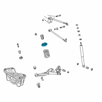 OEM 1998 Toyota RAV4 Insulator Diagram - 48257-42010