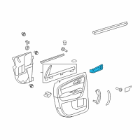 OEM 2009 GMC Acadia Handle, Inside Diagram - 25815893