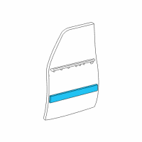 OEM 2002 Toyota Land Cruiser Body Side Molding Diagram - 75732-60120-H2