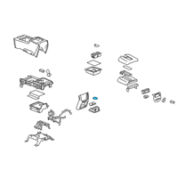 OEM 2009 GMC Sierra 2500 HD Rear Cup Holder Insert Diagram - 15134790