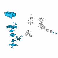OEM GMC Sierra 2500 HD Console Assembly Diagram - 20869718