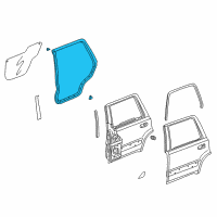 OEM 1998 Honda CR-V Weatherstrip, R. RR. Door Diagram - 72810-S10-013