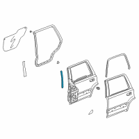 OEM 1999 Honda CR-V Seal, R. Door Center Diagram - 72312-S10-003