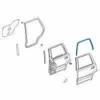 OEM 1999 Honda CR-V Seal, RR. Door Opening *NH293L* (SEAGULL GRAY) Diagram - 72815-S10-003ZA