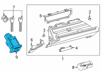 OEM Toyota Mirai Trunk Lid Release Switch Diagram - 8484051020