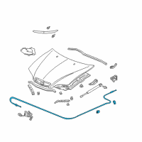 OEM 2001 Acura CL Wire Assembly, Hood Diagram - 74130-S3M-A01