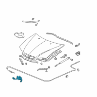 OEM 2001 Acura TL Lock Assembly, Hood Diagram - 74120-S0K-A01