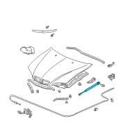 OEM 2003 Acura TL Stay Assembly, Hood Opener Diagram - 74145-S0K-A02