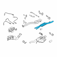OEM 2006 BMW 525i Center Muffler Diagram - 18-30-7-541-476