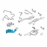 OEM BMW 535xi Exchange. Exhaust Manifold With Catalyst Diagram - 18-40-7-563-731