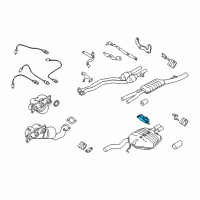OEM 2010 BMW 528i xDrive Rear Silencer Bracket, Rear Diagram - 18-30-7-535-411