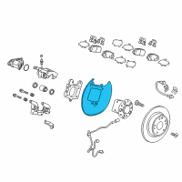 OEM 2018 Honda HR-V Sph Guard, RR. Brake Diagram - 43253-T7X-000