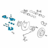 OEM Honda HR-V Rear Caliper Sub-Assembly Diagram - 43019-T7D-010