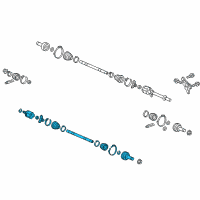 OEM Honda Odyssey Drive Shaft Assembly, Driver Side Diagram - 44306-TK8-A31