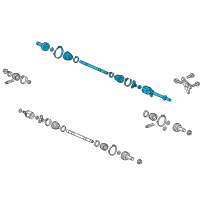 OEM 2011 Honda Odyssey Driveshaft Assembly, Passenger Side Diagram - 44305-TK8-A21