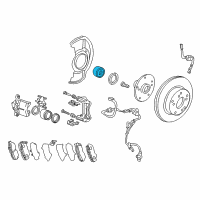 OEM Honda Accord Bearing Assembly, Front Hub Diagram - 44300-T2A-A61