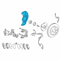 OEM Honda Accord Splash Guard, Front Diagram - 45255-T6L-H00