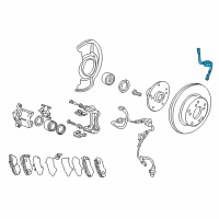 OEM Honda Accord Hose Set, Right Front Brake Diagram - 01464-T2F-A80