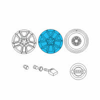OEM 2011 Nissan Maxima Aluminum Wheel Diagram - 40300-9N03E