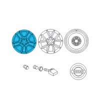 OEM 2009 Nissan Maxima Aluminum Wheel Diagram - 40300-9N04E