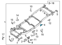 OEM Nissan Frontier BRACKET-REAR BODY MOUNTING, 1ST Diagram - 95212-9BT0A