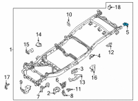 OEM 2021 Nissan Frontier BRKT-RR BODY MTG, 5TH RH Diagram - 95252-9BT0A