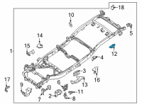 OEM Nissan Frontier BRACKET-BOUND BUMPER, LH Diagram - 50441-9BT0A