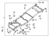 OEM 2022 Nissan Frontier Bracket-Front Brake Hose RH Diagram - 50910-9BT0A