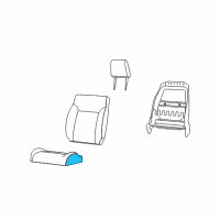 OEM 2009 Jeep Liberty Seat Cushion Foam Diagram - 68004569AA