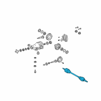 OEM 2007 Lexus LS460 Shaft Assy, Rear Drive, LH Diagram - 42340-50070