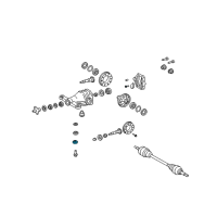 OEM 2007 Lexus LS460 STOPPER, Differential Diagram - 41654-50043