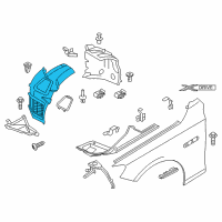 OEM 2010 BMW 535i GT Cover, Wheel Arch, Frontsection, Front Left Diagram - 51-71-7-193-509