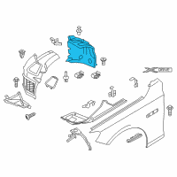 OEM 2012 BMW 535i GT xDrive Cover, Wheel Arch, Rear Section, Front Left Diagram - 51-71-7-193-507