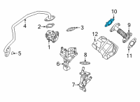 OEM Nissan Gasket-Egr Guide Tube Diagram - 14722-BV80A